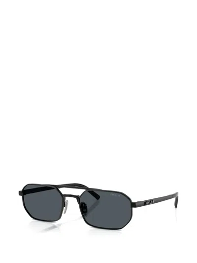 Prada Geometic-frame Sunglasses In Black