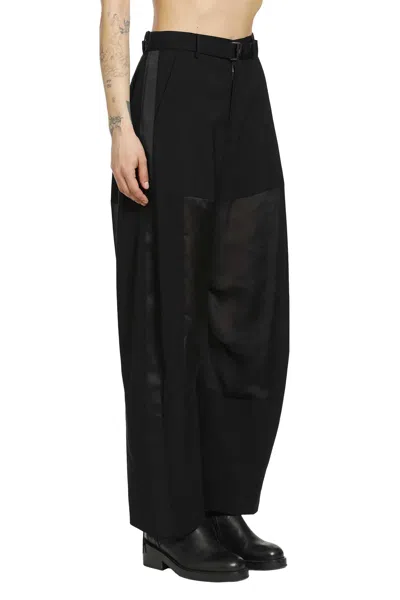 Sacai Wool Suiting Pants In Black