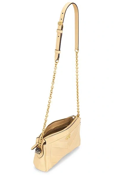 Valentino Garavani Panthea Small Shoulder Bag In Nappa Leather With A Chevron Pattern In Brown