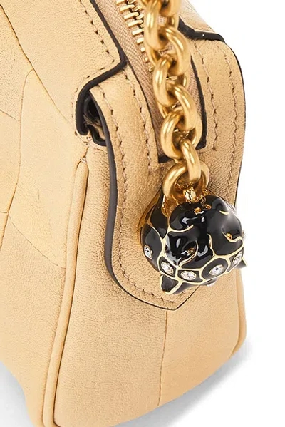 Valentino Garavani Panthea Small Shoulder Bag In Nappa Leather With A Chevron Pattern In Brown