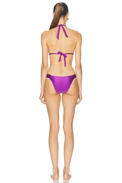 Adriana Degreas Solid Triangle Bikini Set In Multi