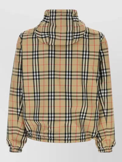 Burberry Reversible Hooded Jacket Check Pattern In Multi