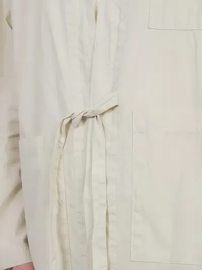 Universal Works Tie-front Jacket In White