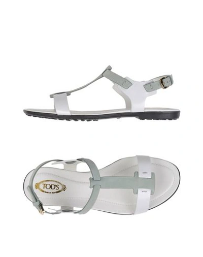 Tod's Sandals In Light Green