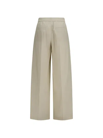 Brunello Cucinelli Elasticated Palazzo Pants In Neutral