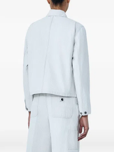 Carhartt Logo-patch Buttoned Jacket In Blue