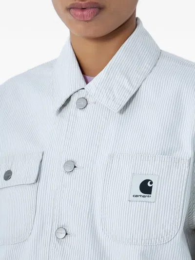 Carhartt Logo-patch Buttoned Jacket In Blue