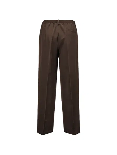 Cellar Door Elasticated Trousers In Brown