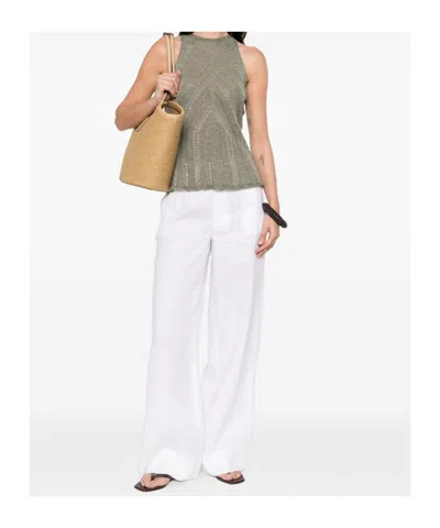 Twinset Drawstring Trousers In White