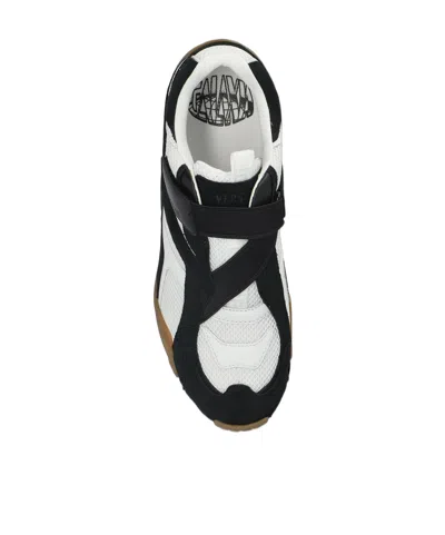 Versace Cross-over Strap Panelled Sneakers In Multi