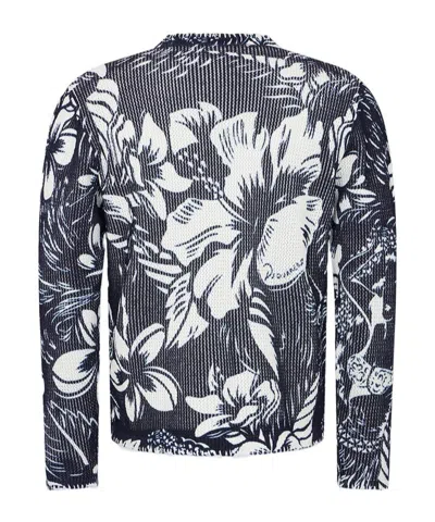 Dsquared2 Flower-pattern Sweater In Gray