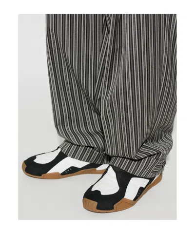 Versace Cross-over Strap Panelled Sneakers In Multi