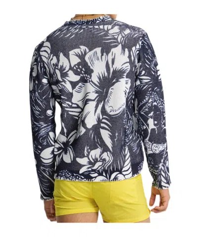 Dsquared2 Flower-pattern Sweater In Gray