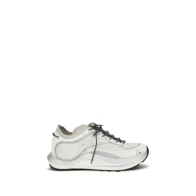 Roa White Fabric Athletic Sneakers In White