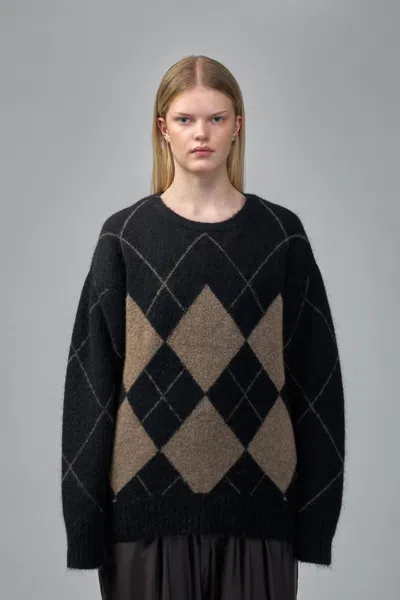 Frenken Argyle-pattern Jumper In Black