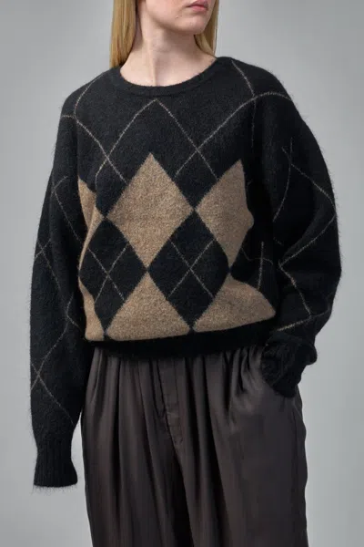 Frenken Argyle-pattern Jumper In Black