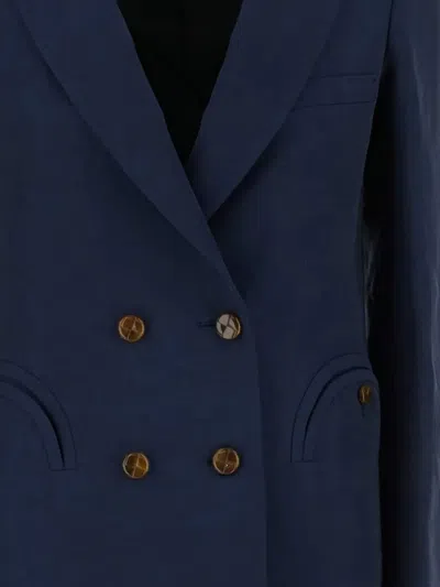 Blazé Milano Button Double-breasted Jacket In Blue