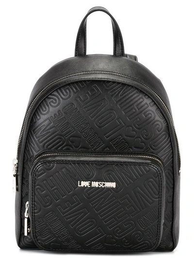 Love Moschino Logo Embossed Backpack