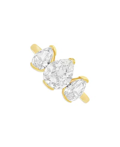 Giani Bernini Gold Plated Three Stone Ring In Gold