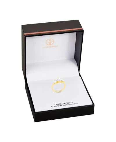 Giani Bernini Gold Plated Three Stone Ring In Gold