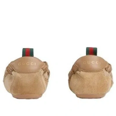 Gucci Shift Low Top Sneakers Rubber Sole Stripe In Brown