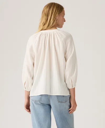 Levi's Plus Size Relaxed-fit Button-front Top In Pink
