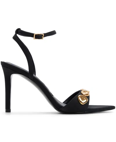 Aldo Leara Ankle Strap Pointed Toe Sandal In Black