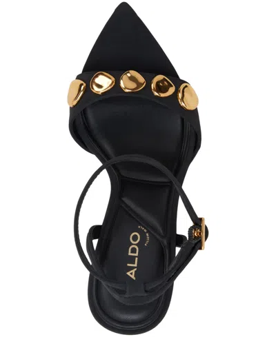 Aldo Leara Ankle Strap Pointed Toe Sandal In Black