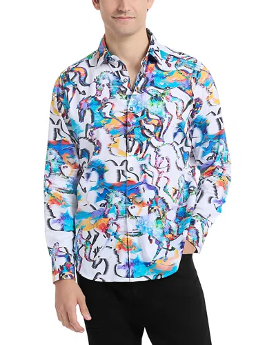 Robert Graham Mane Event Stretch Cotton Button-up Shirt In Multi