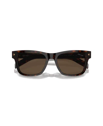 Prada Eyewear Square Frame Sunglasses In Radica Tortoise