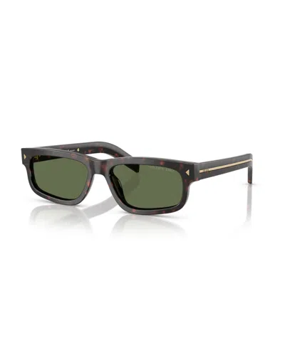 Prada 0pr B11s Rectangular Frame Acetate Sunglasses In Brown