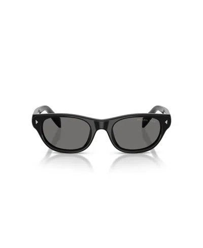 Prada 52mm Polarized Cat Eye Sunglasses In Blue