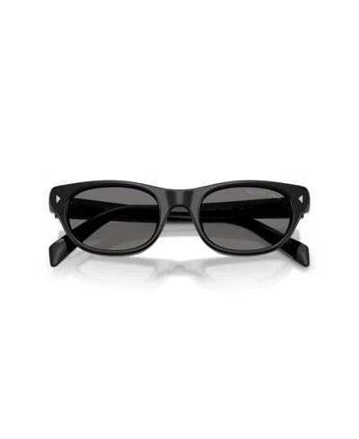 Prada 52mm Polarized Cat Eye Sunglasses In Blue
