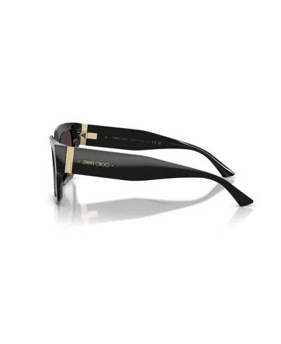 Jimmy Choo Rectangular-frame Sunglasses In Black