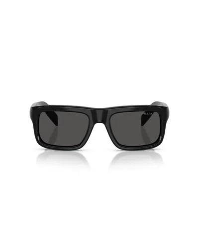 Prada Men's Rectangle Sunglasses, Pr D11s In Black