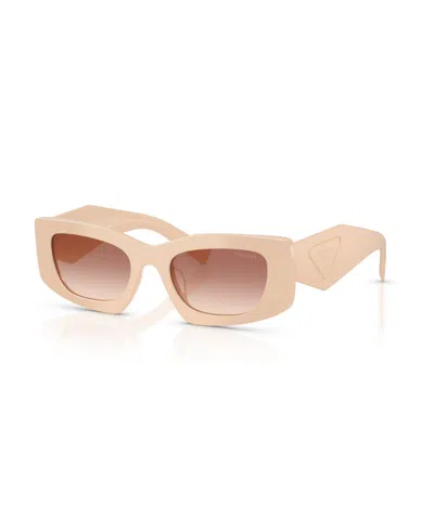 Prada 0pr D03sd Bold Rectangular Acetate Sunglasses In Neutral