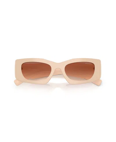 Prada 0pr D03sd Bold Rectangular Acetate Sunglasses In Neutral