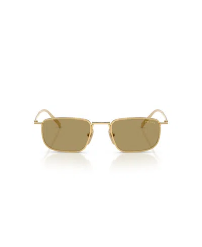 Prada Rectangle-frame Sunglasses In Gold