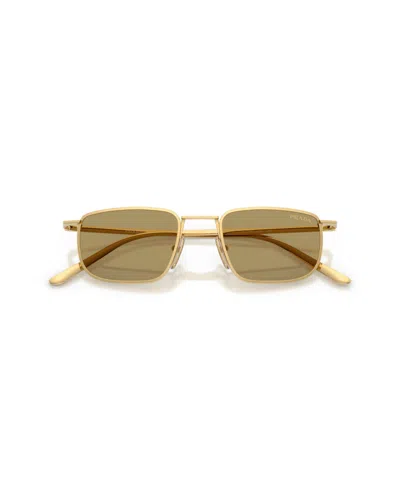 Prada Rectangle-frame Sunglasses In Gold