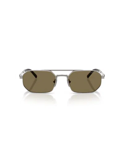 Prada Geometric-frame Sunglasses In Gray