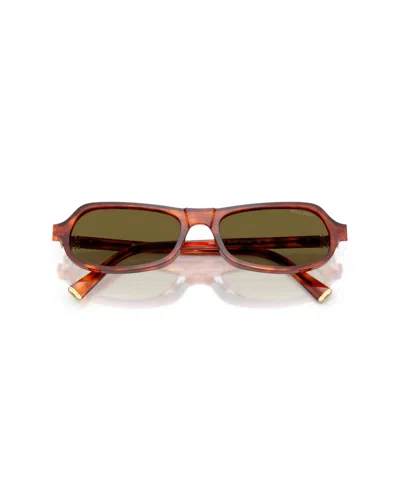 Miu Miu 0mu B10su Rectangular Tortoiseshell Sunglasses In Pink