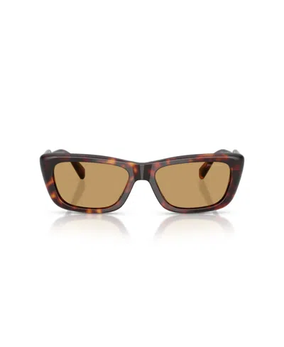 Miu Miu Womens Brown Mu B12s Rectangular-frame Acetate Sunglasses In Blue