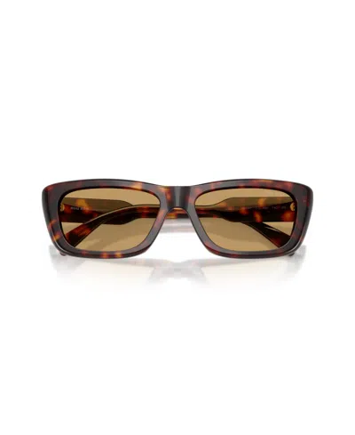Miu Miu Womens Brown Mu B12s Rectangular-frame Acetate Sunglasses In Blue