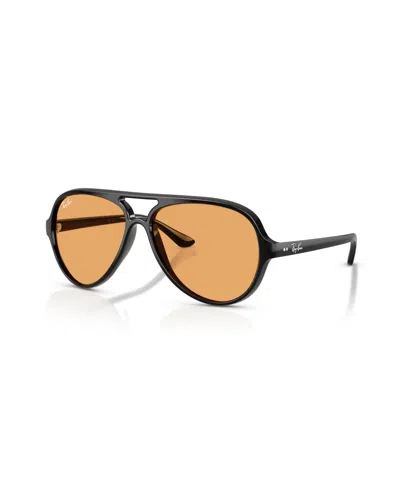 Ray Ban Cats 5000 Classic Summer Capsule Sunglasses Black Frame Orange Lenses 59-13