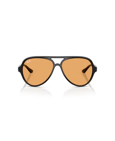 Ray Ban Cats 5000 Classic Summer Capsule Sunglasses Black Frame Orange Lenses 59-13