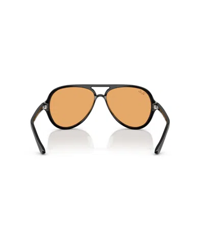 Ray Ban Cats 5000 Classic Summer Capsule Sunglasses Black Frame Orange Lenses 59-13