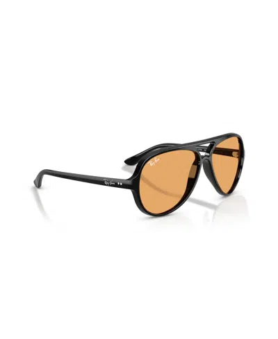 Ray Ban Cats 5000 Classic Summer Capsule Sunglasses Black Frame Orange Lenses 59-13