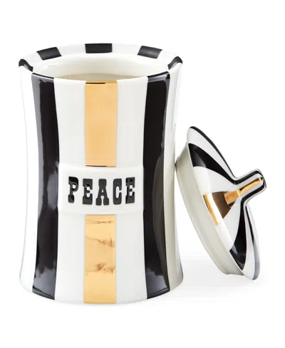 Jonathan Adler Vice Gilded Peace Canister In Multi