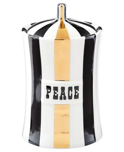 Jonathan Adler Vice Gilded Peace Canister In Multi