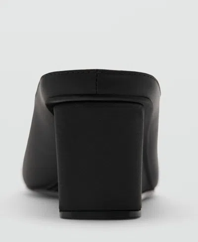 Mango Square Toe Wedge Shoe In Black